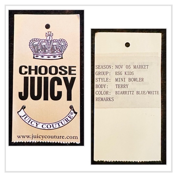 Vintage Juicy Couture Y2K Terry Mini Bowler Bag Purse Mint Green White NEW - Picture 10 of 16